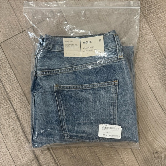 AGOLDE Blue Relaxed Boot Denim Jeans - Picture 5 of 6